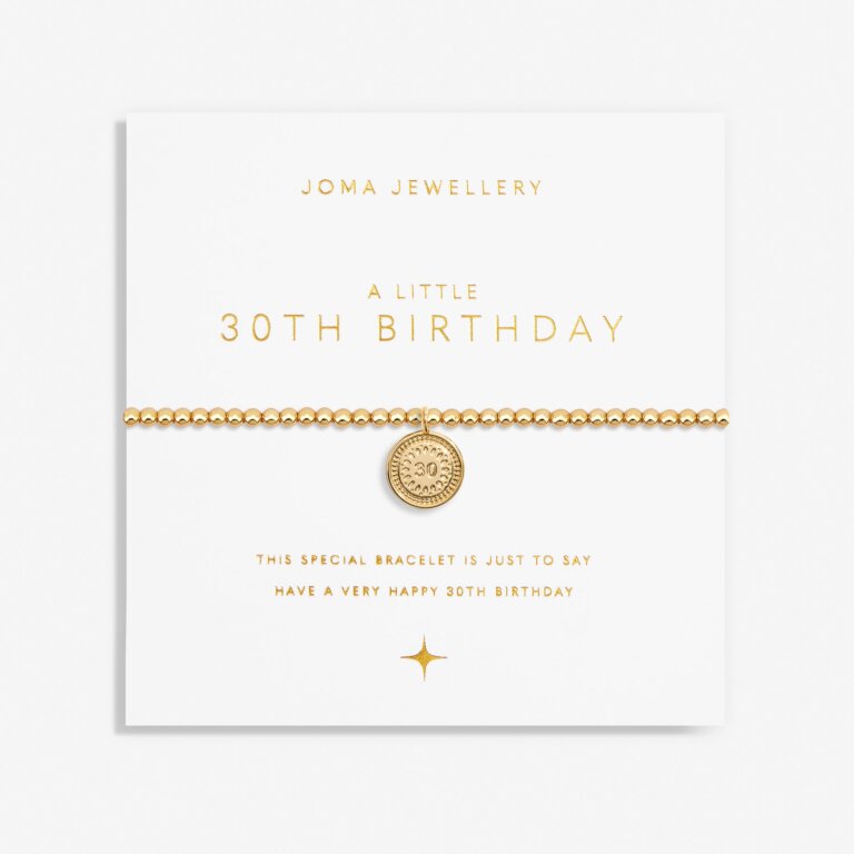Joma Jewellery A Little 30Th Birthday Gold Plated Bracelet