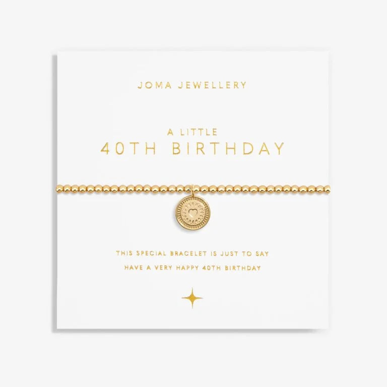 Joma Jewellery A Little 40Th Birthday Gold Plated Bracelet