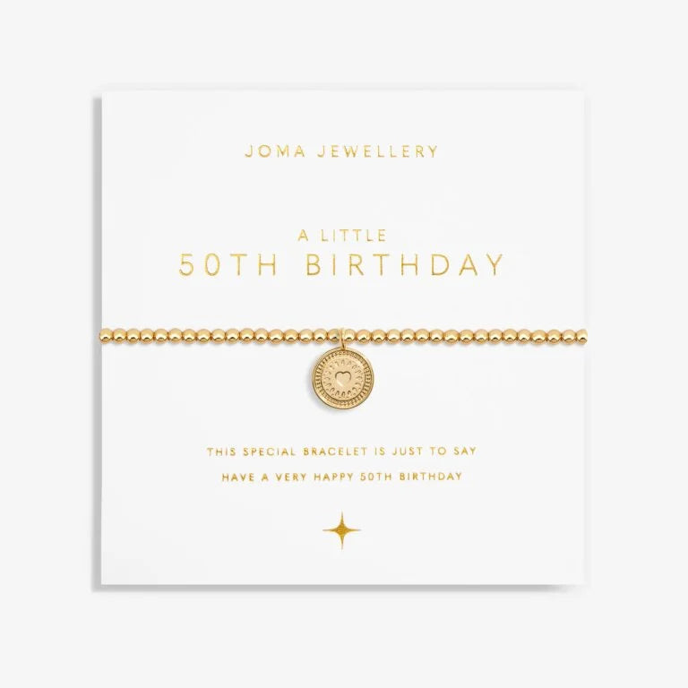 Joma Jewellery A Little 50Th Birthday Gold Plated Bracelet