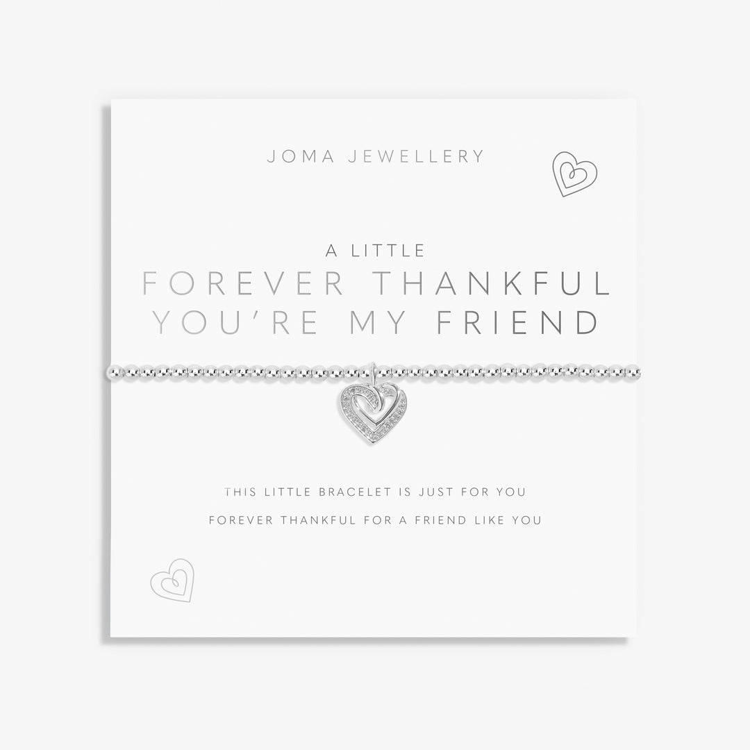Joma Jewellery A Little Forever Thankful You Are My Friend Silver Plated Bracelet