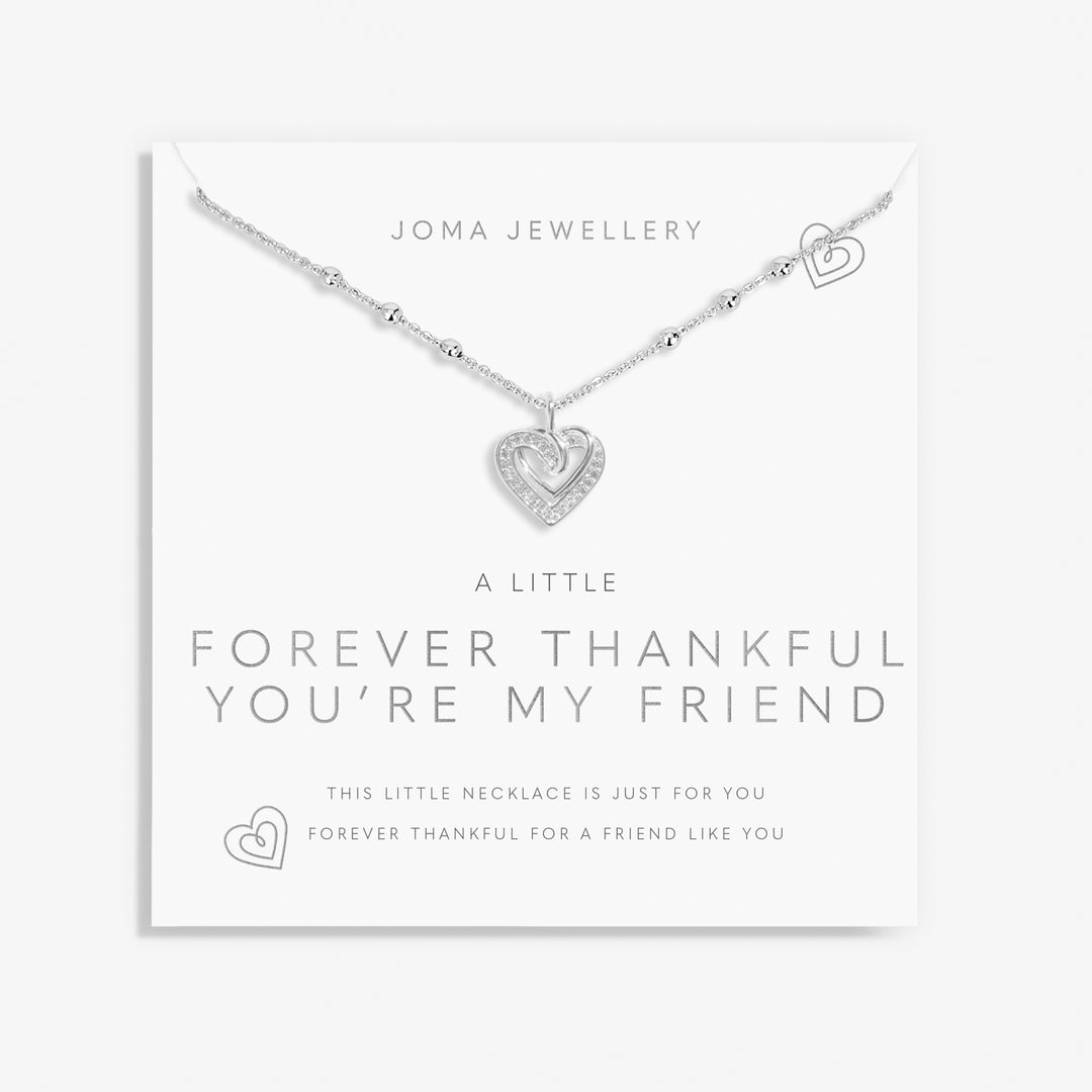 Joma Jewellery A Little Forever Thankful You Are My Friend Silver Plated Necklace