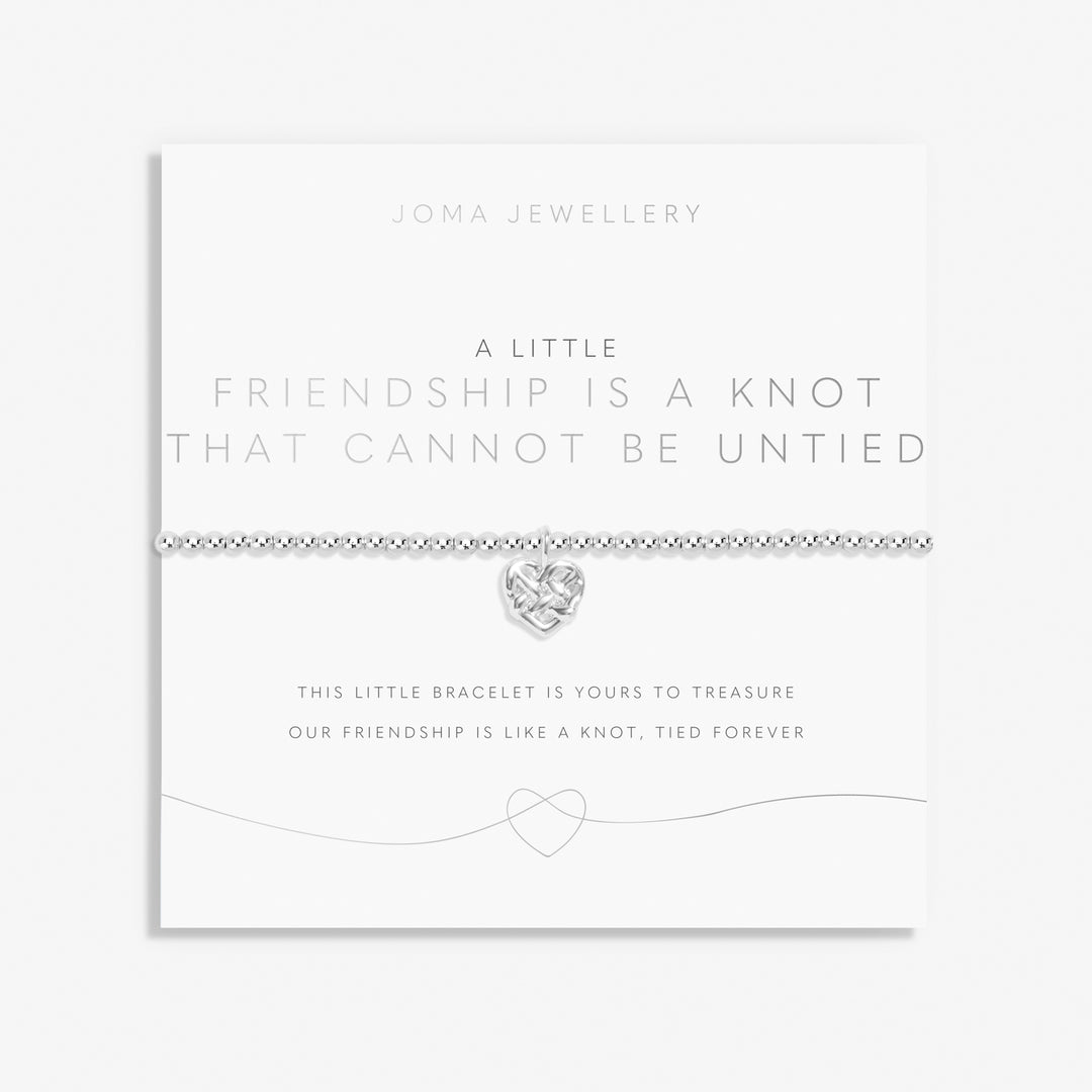 Joma Jewellery A Little Friendship Is A Knot That Cannot Be Untied Silver Plated Bracelet