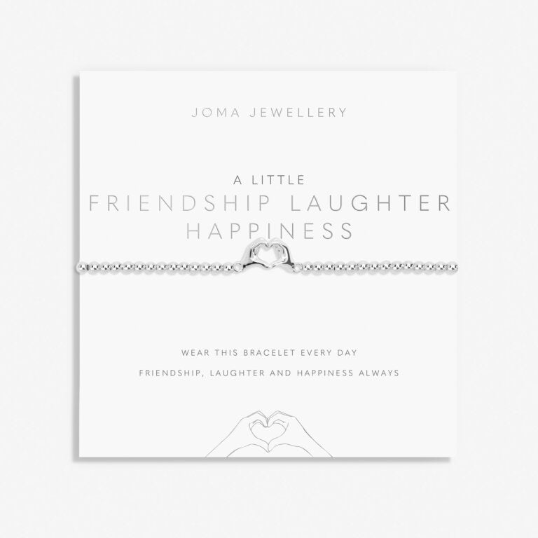 Joma Jewellery A Little Friendship Laughter Happiness Silver Plated Bracelet