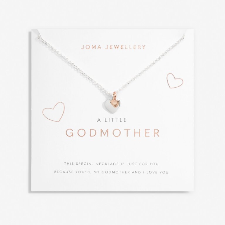 Joma Jewellery A Little Godmother Silver And Rose Gold Plated Necklace