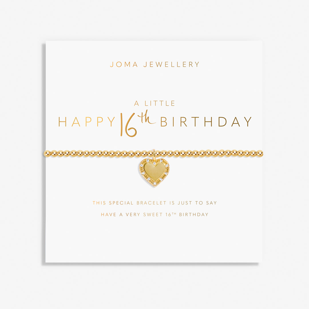 Joma Jewellery A Little Happy 16Th Birthday Gold Plated Bracelet