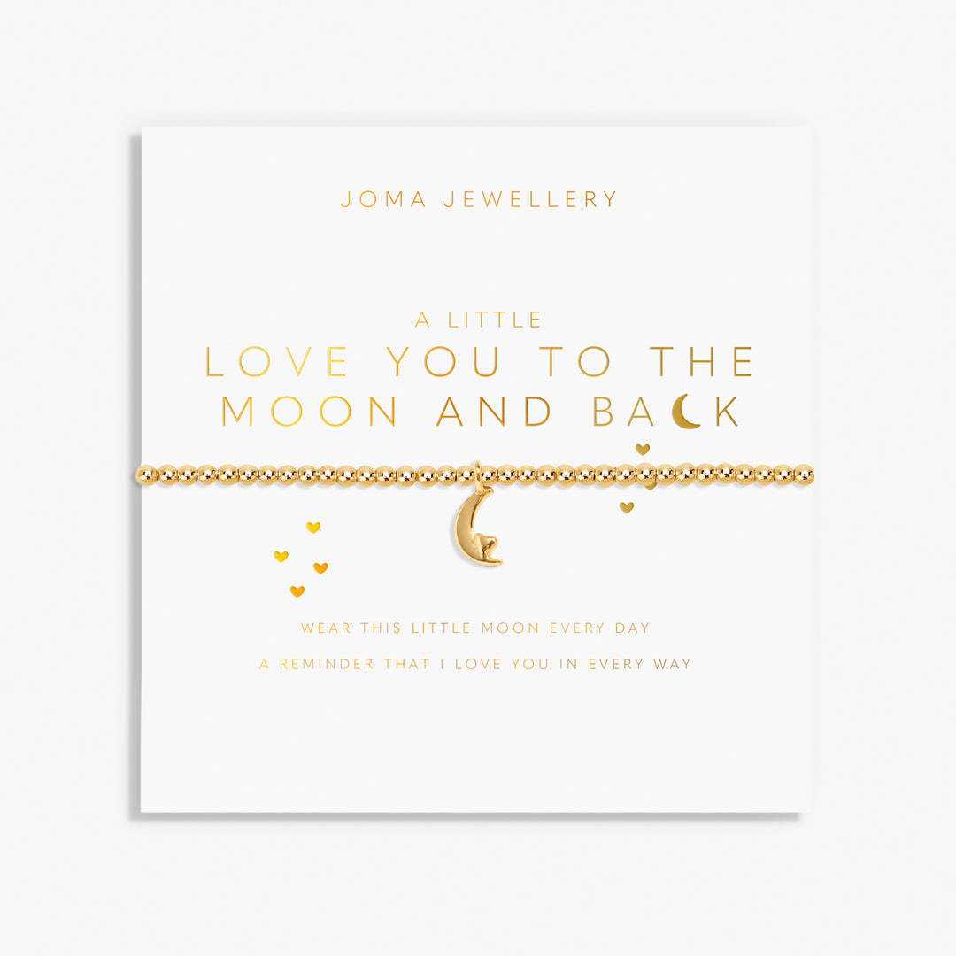 Joma Jewellery A Little Love You To The Moon & Back Gold Plated Bracelet
