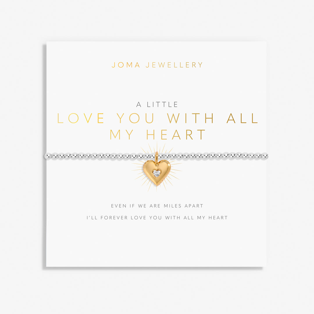 Joma Jewellery A Little Love You With All My Heart Silver Plated Bracelet