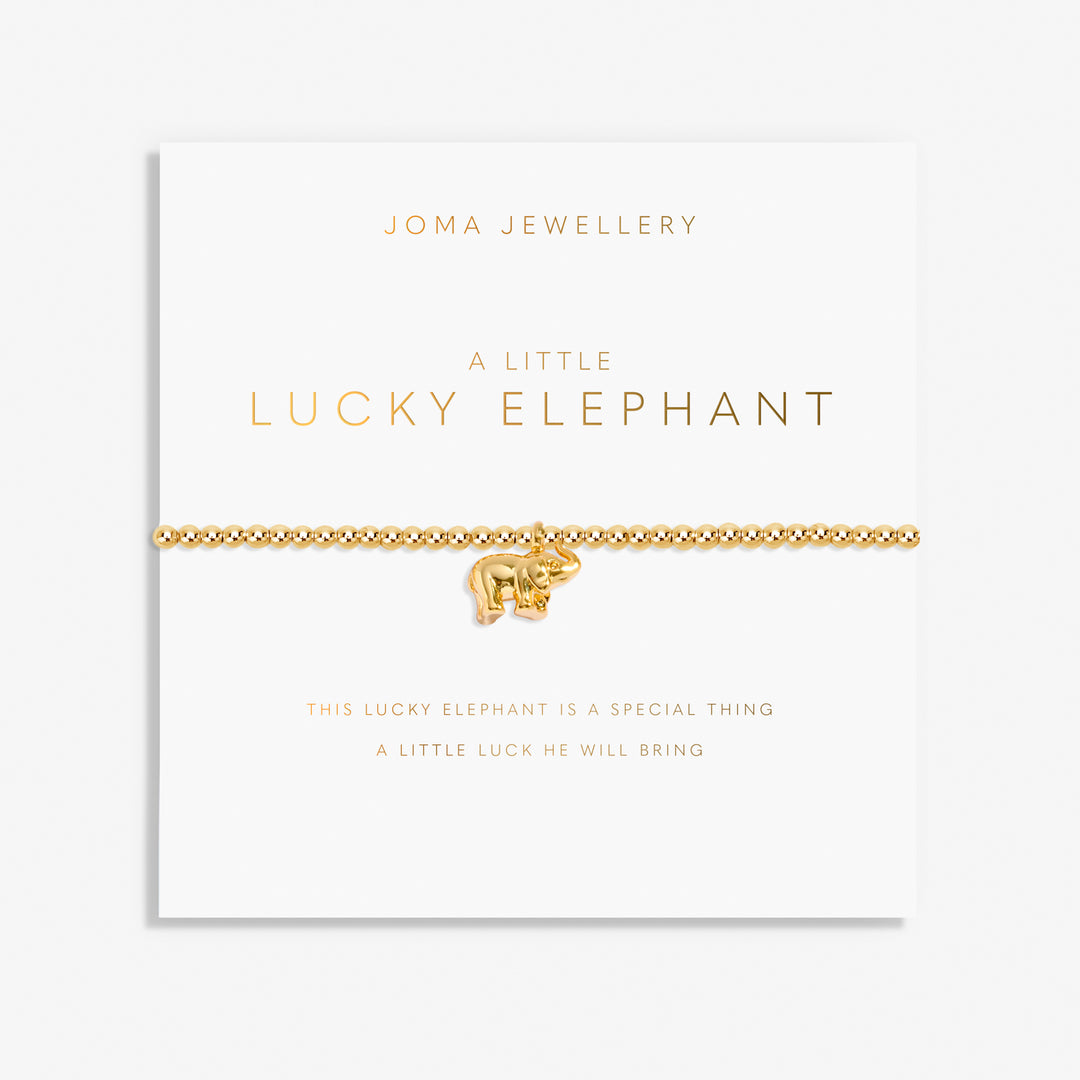 Joma Jewellery A Little Lucky Elephant Gold Plated Bracelet