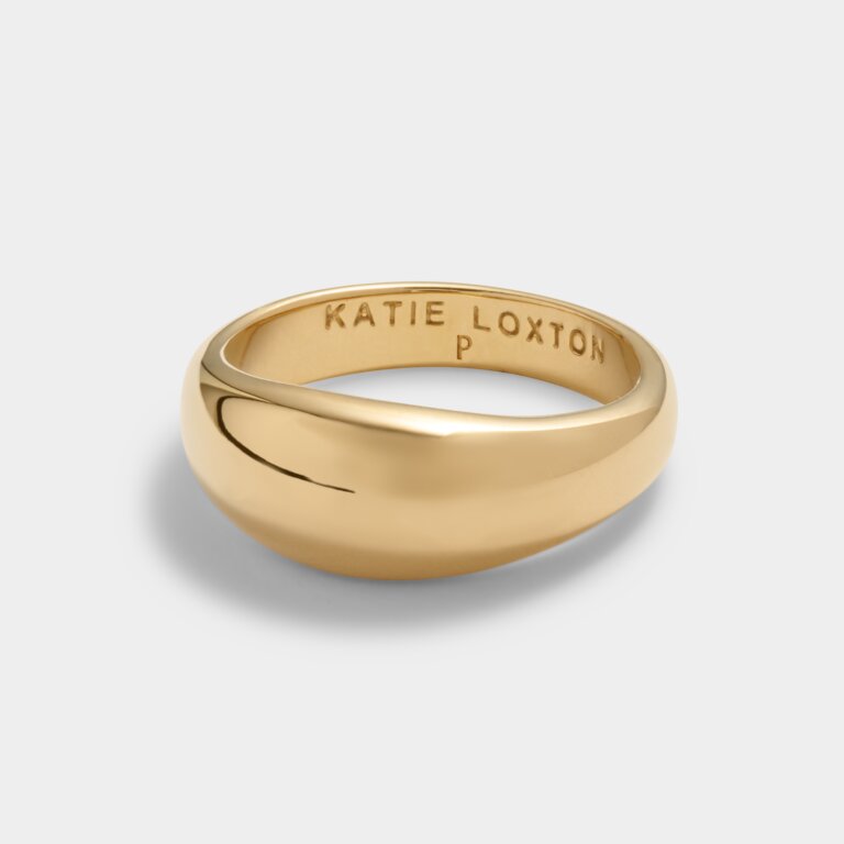 Katie Loxton Waterproof Aura Dome Ring Gold Plated Ring Large P