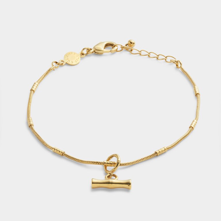 Katie Loxton Waterproof Bamboo Bracelet Gold Plated Bracelet