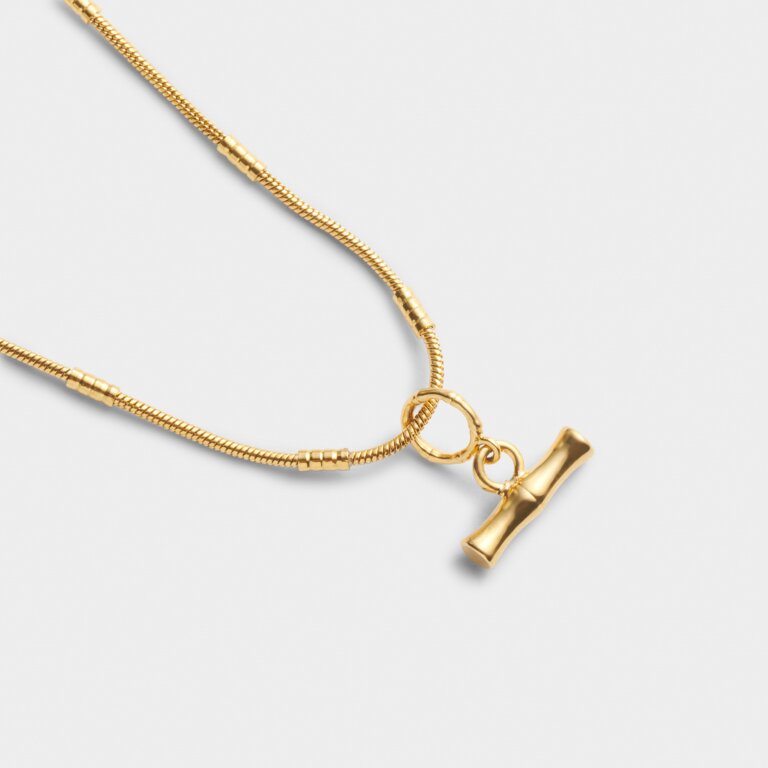 Katie Loxton Waterproof Bamboo Necklace Gold Plated Necklace