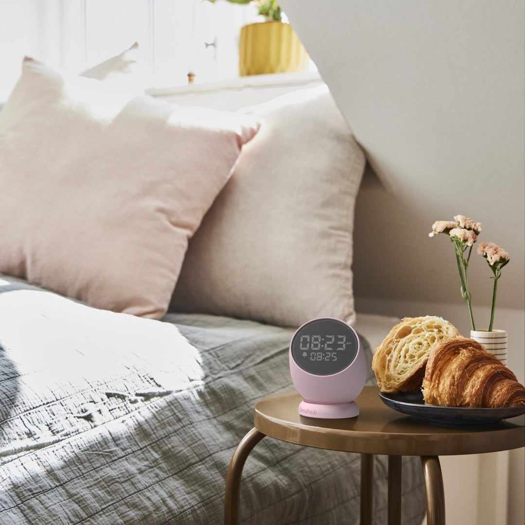 Bell Alarm Clock with Sound Dusty Rose