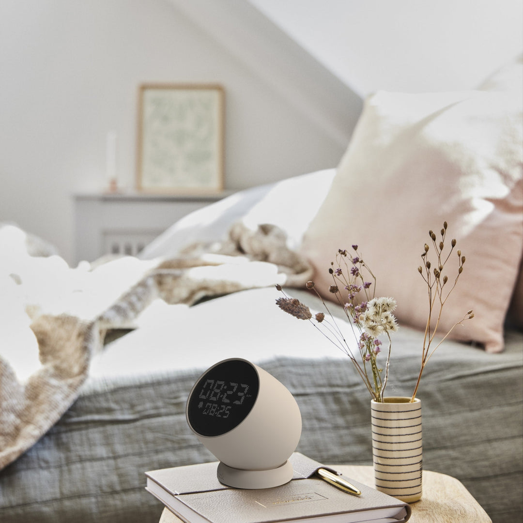 Bell Alarm Clock with Sound Ivory Sand
