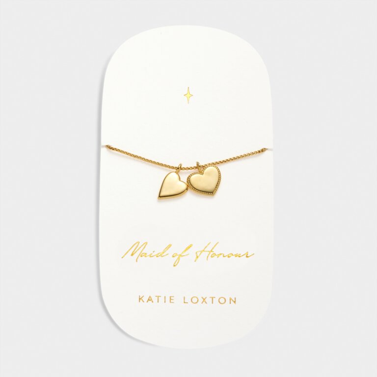 Katie Loxton Waterproof Bridal Charm Bracelet Maid Of Honour Gold Plated Bracelet