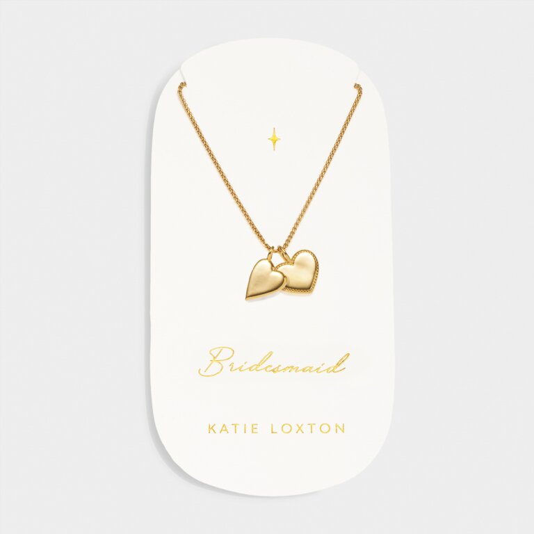 Katie Loxton Waterproof Bridal Charm Necklace Bridesmaid Gold Plated Necklace