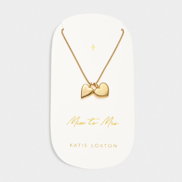 Katie Loxton Waterproof Bridal Charm Necklace Miss To Mrs Gold Plated Necklace