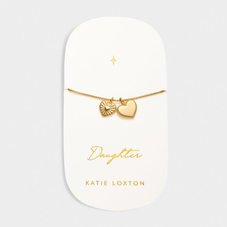 Katie Loxton Waterproof Carded Charm Bracelet Daughter Gold Plated Bracelet