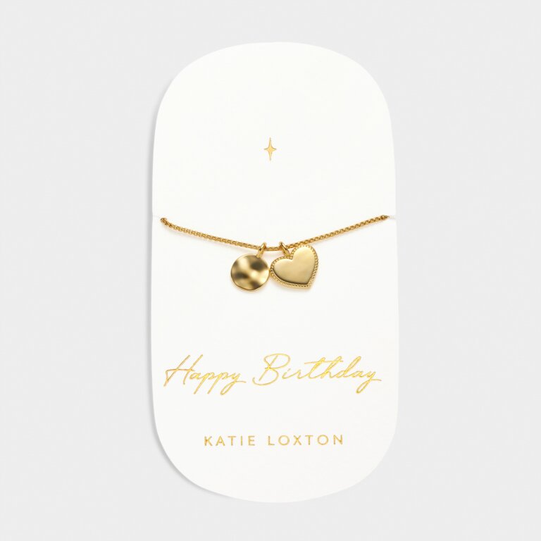 Katie Loxton Waterproof Carded Charm Bracelet Happy Birthday Gold Plated Bracelet