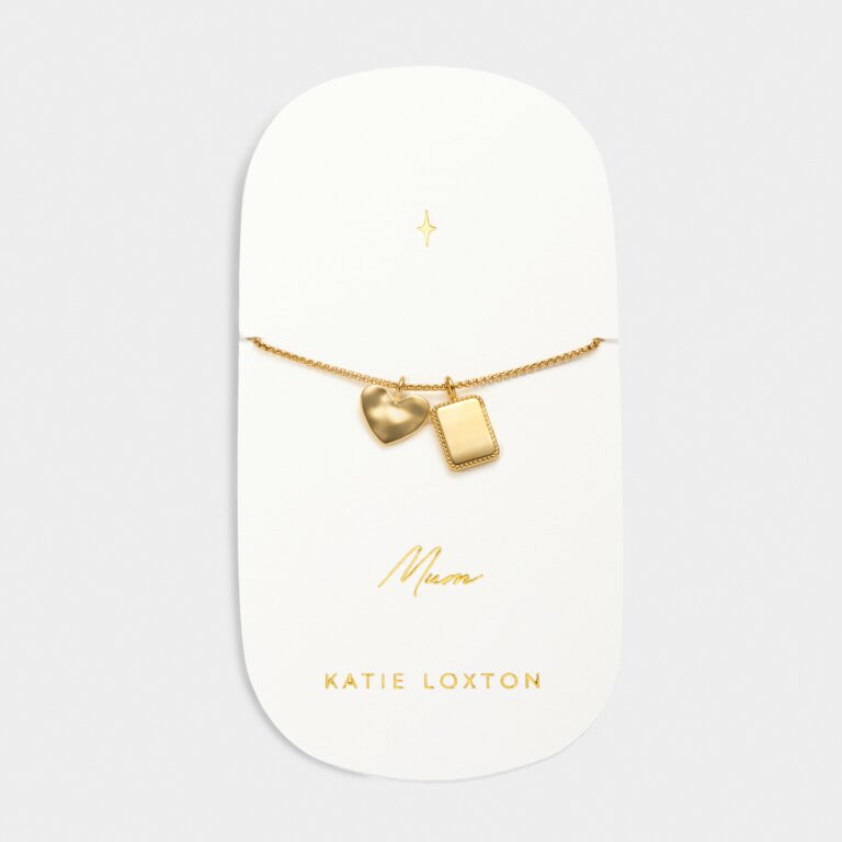 Katie Loxton Waterproof Carded Charm Bracelet Mum Gold Plated Bracelet