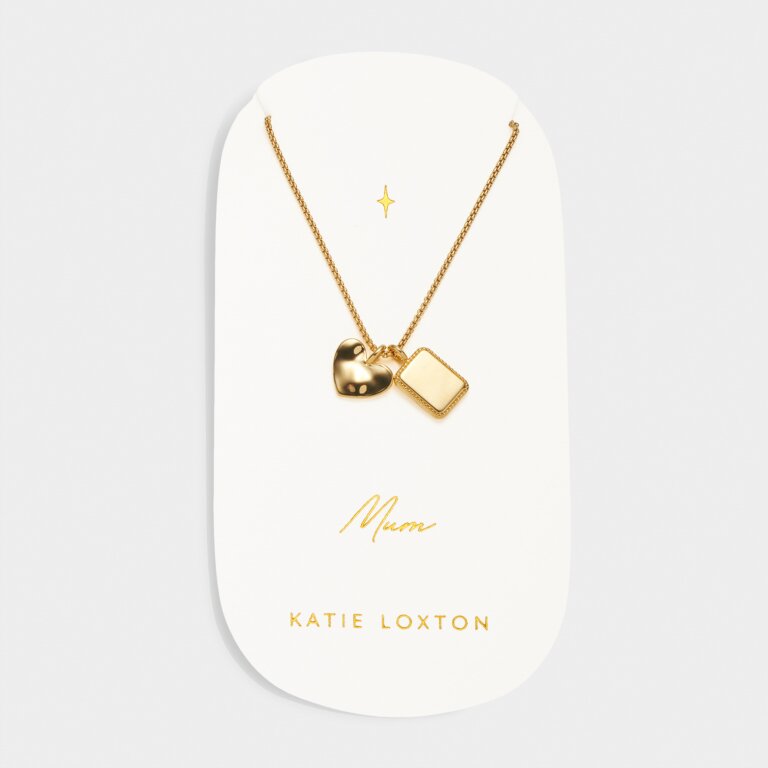 Katie Loxton Waterproof Carded Charm Necklace Mum Gold Plated Necklace