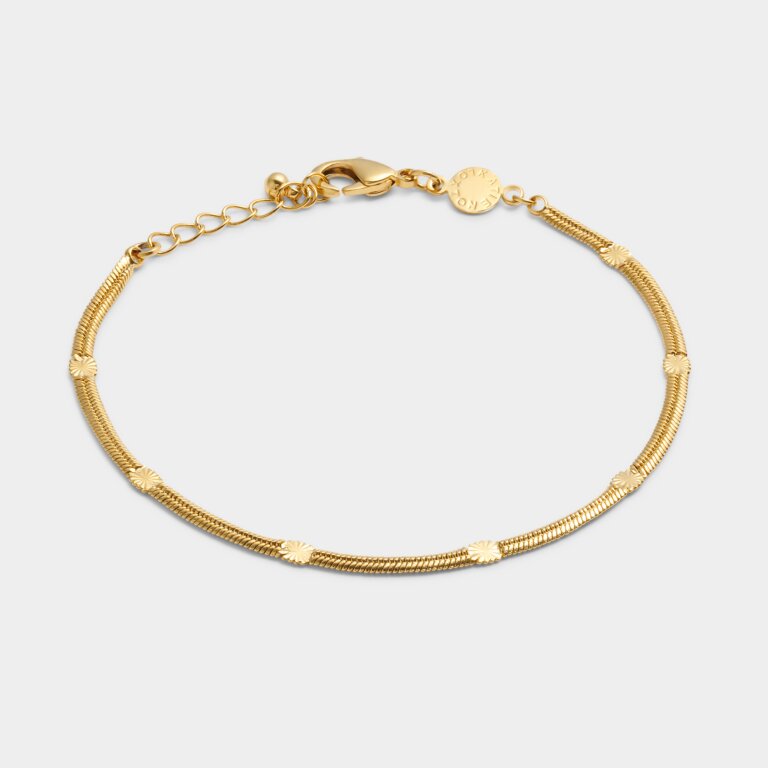 Katie Loxton Waterproof Celeste Snake Chain Bracelet Gold Plated Bracelet