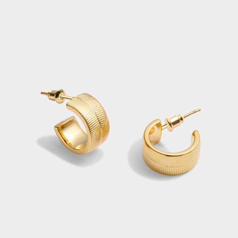 Katie Loxton Waterproof Ciana Snake Huggie Hoop Earrings Gold Plated Earrings