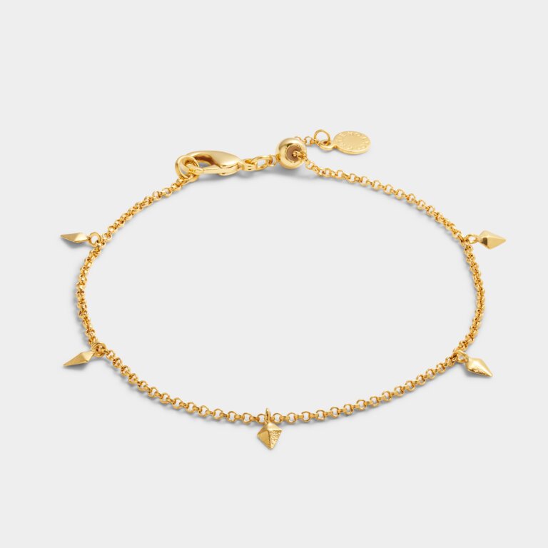 Katie Loxton Waterproof Estee Charm Bracelet Gold Plated Bracelet