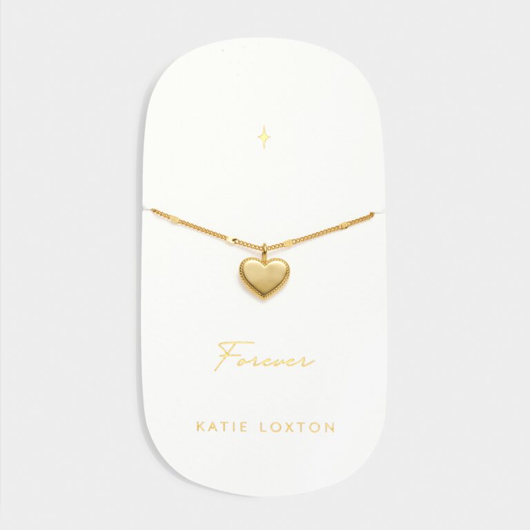 Katie Loxton Waterproof Forever Heart Bracelet Forever Gold Plated Bracelet