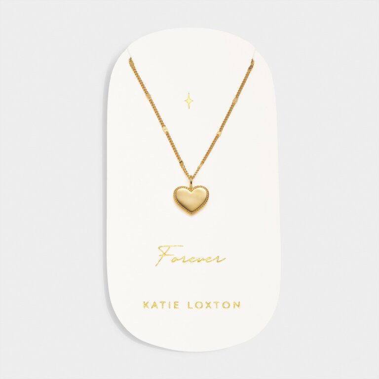 Katie Loxton Waterproof Forever Heart Necklace Forever Gold Plated Necklace