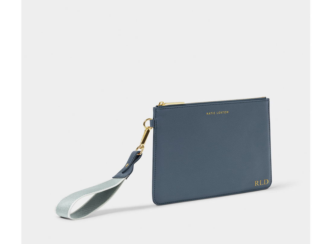 Zana Canvas Wristlet Pouch Navy