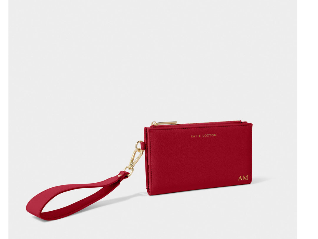 Katie Loxton Zana Wristlet Purse Garnet Red