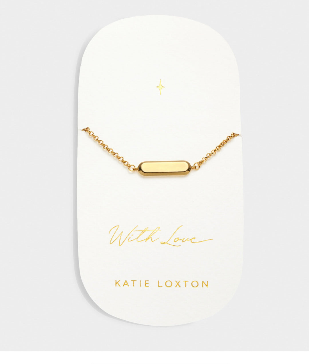 Katie Loxton Waterproof Signet Bracelet With Love Gold Plated Bracelet