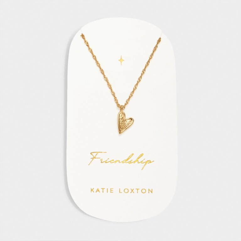 Katie Loxton Waterproof Heart Necklace Friendship Gold Plated Necklace