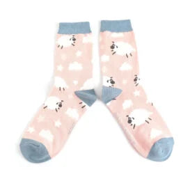 Miss Sparrow Sleepy Sheep Socks Dusky Pink