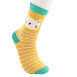 Miss Sparrow Kitty Stripes Yellow