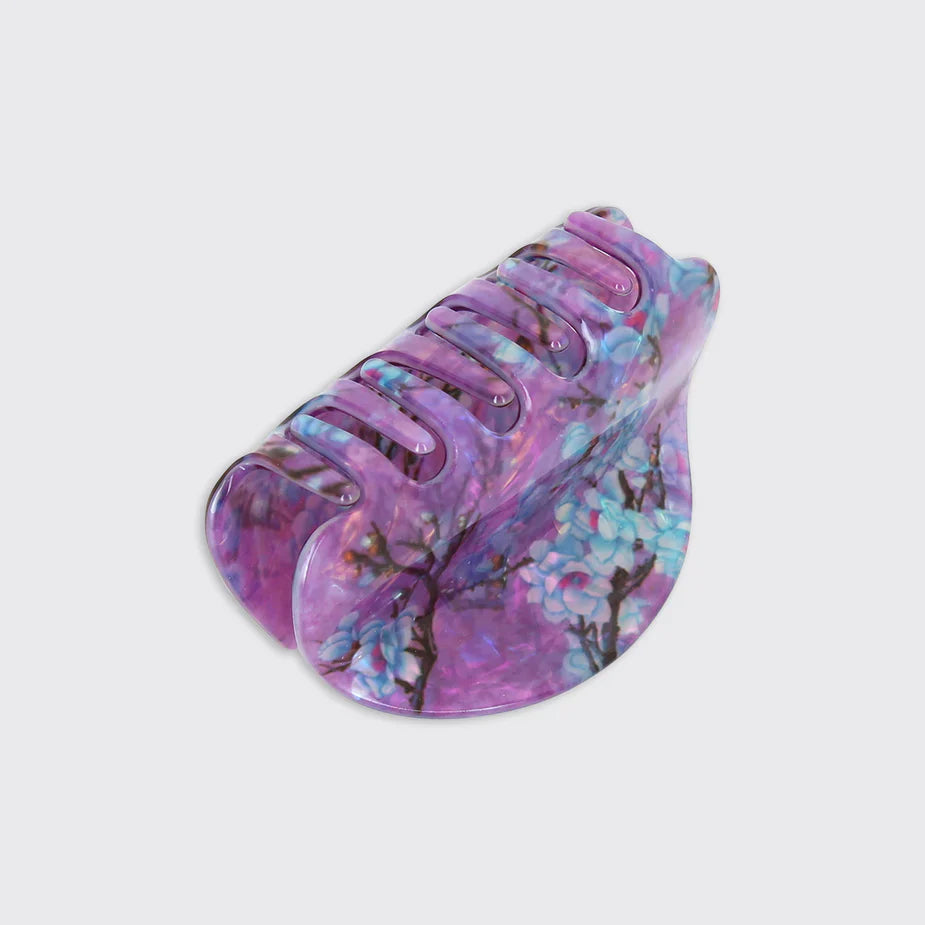 Amethyst Medium Cherry Blossom Claw Clip