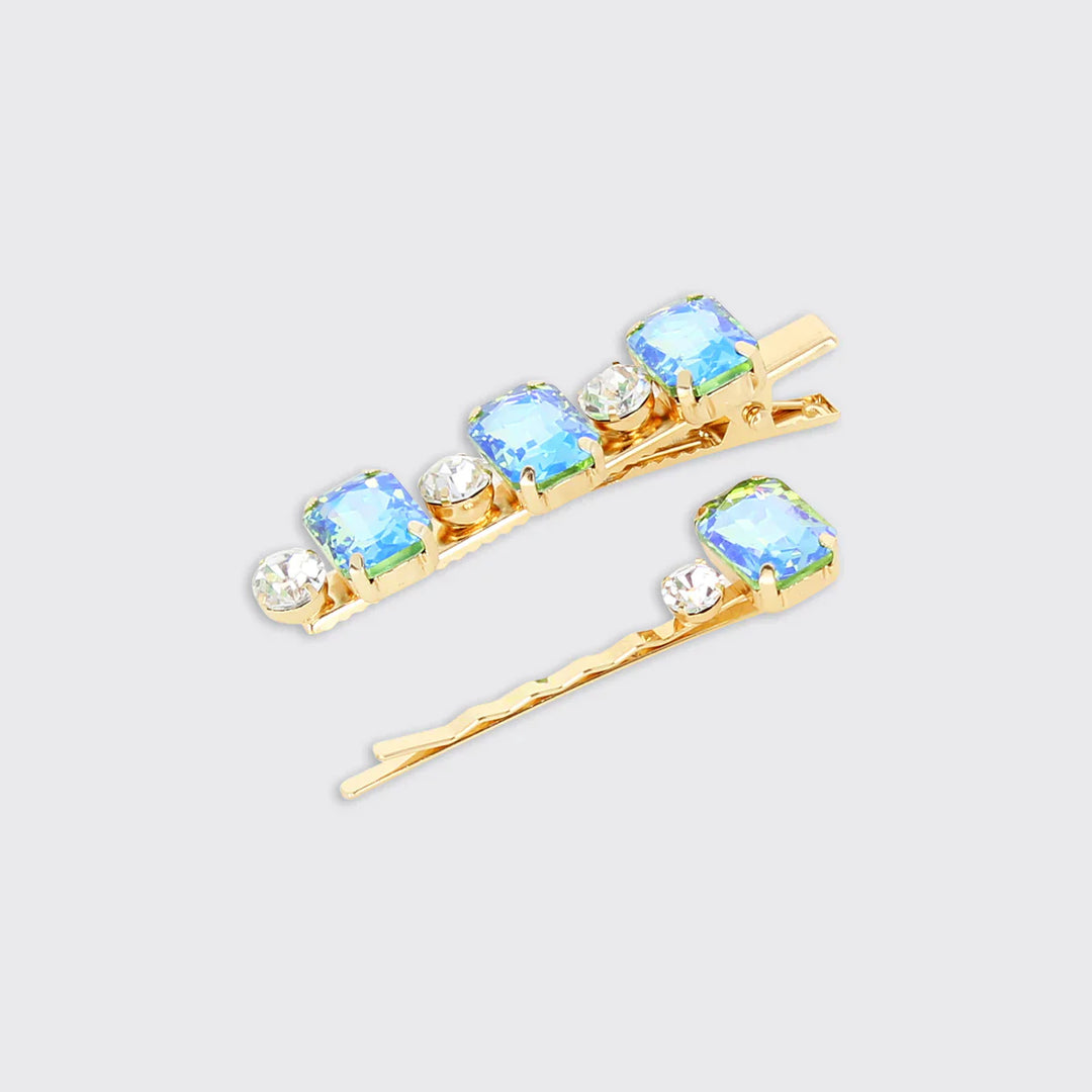 Jewelled Multi Set Of 2 Hair Clips