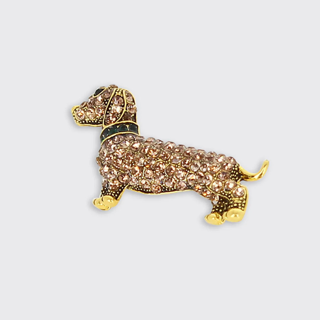 Natural Dachshund Brooch