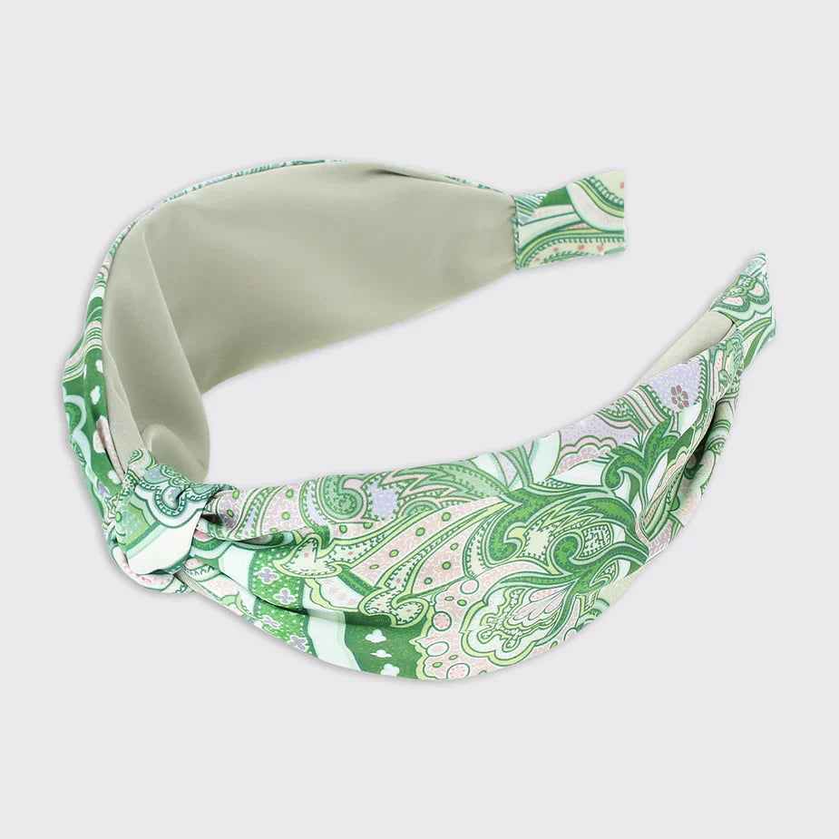 Cyndi Wide Headband Green