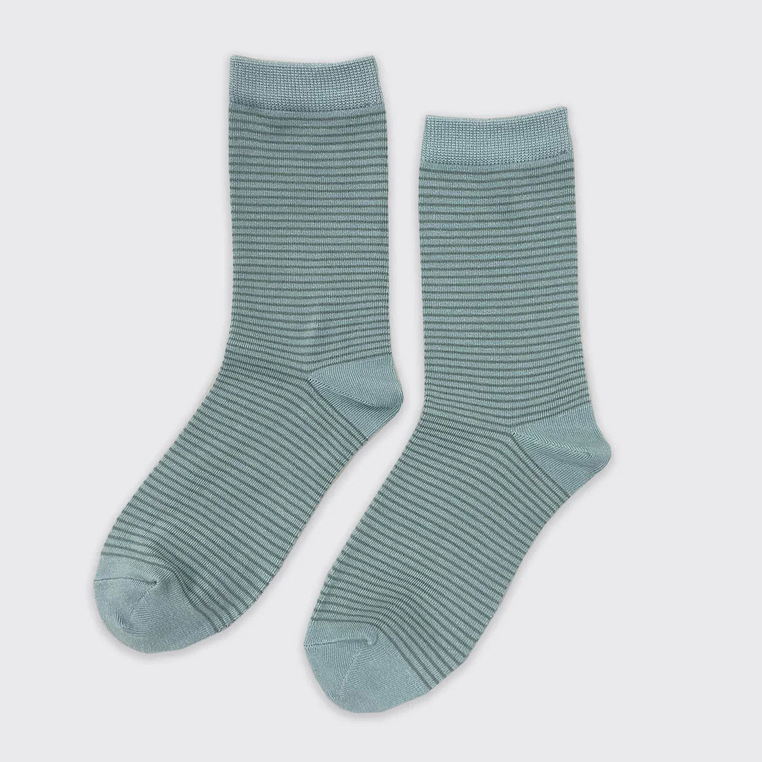 Dew Green Bella Striped Socks