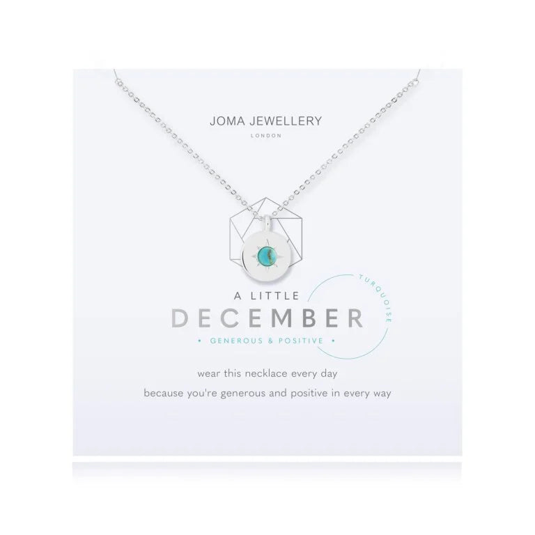 Joma Jewellery A Little Birthstone Necklace December Turquoise