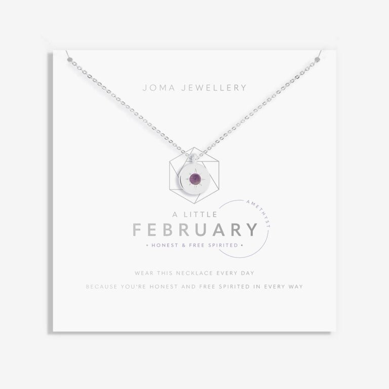 Joma Jewellery A Little Birthstone Necklace Febuary Amethyst