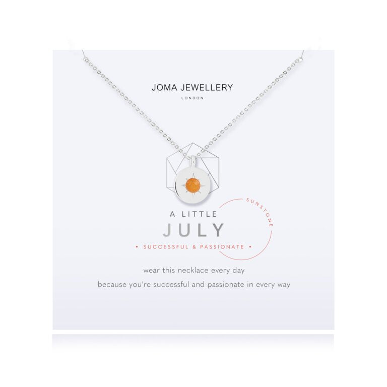 Joma Jewellery A Little Birthstone Necklace July Sunstone