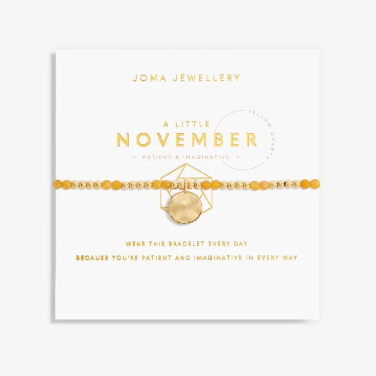 Joma Jewellery A Little Birthstone November Yellow Quartz Gold Bracelet