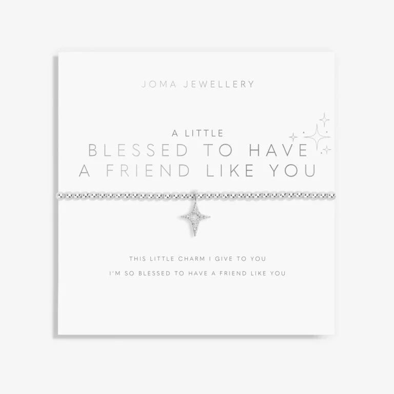 Joma Jewellery A Little Blessed To Have A Friend Like You Silver Bracelet