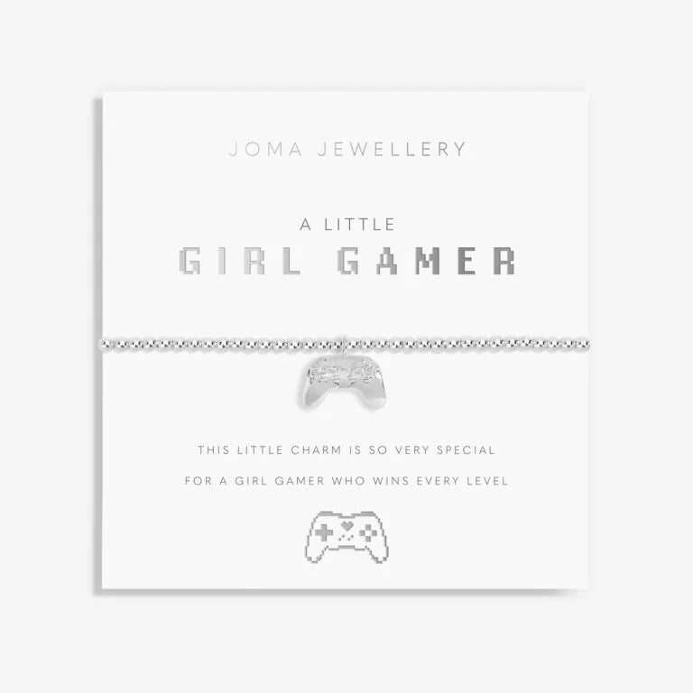 Joma Jewellery A Little Childrens Girl Gamer Silver Bracelet