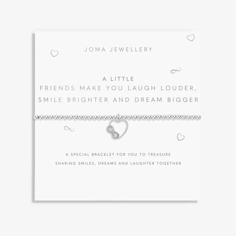 Joma Jewellery A Little Friends Make You Laugh Louder Smile Brighter And Dream Bigger Silver Plated Bracelet