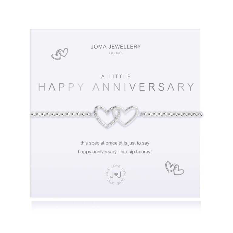 Joma Jewellery A Little Happy Anniversary Bracelet Double Heart