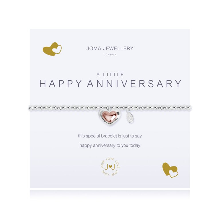 Joma Jewellery A Little Happy Anniversary Bracelet Rose Gold Heart