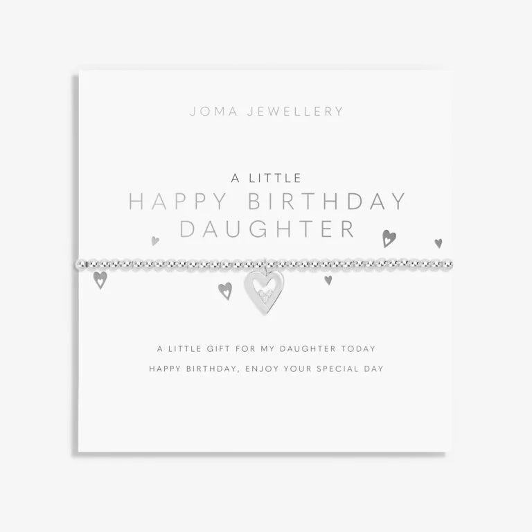 Joma Jewellery A Little Happy Birthday Daughter Silver Plated Bracelet
